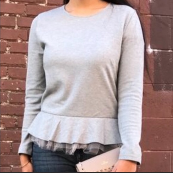 J. Crew Sweaters - EUC J Crew Tulle Hem Sweater